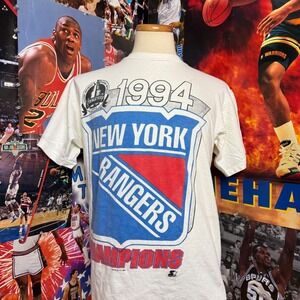 Vintage New York Rangers 1994 Stanley Cup Champions Starter T-Shirt Sz Large